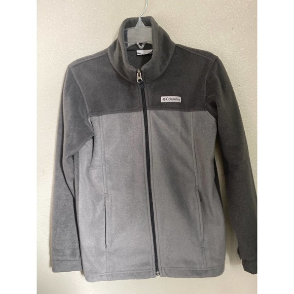 Columbia Boys Fleece Jacket Size M Black &‎ Gray - Picture 1 of 6